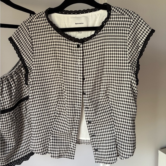 Reformation Valetta Two Piece in Remy Check - Picture 4 of 6